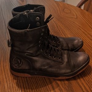 Diesel Basket Butch Zippy Leather Sneaker Boot